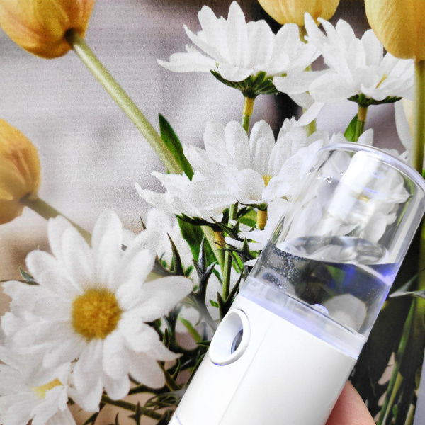 Портативный USB увлажнитель для лица со светодиодной подсветкой Этретта / карманный увлажнитель